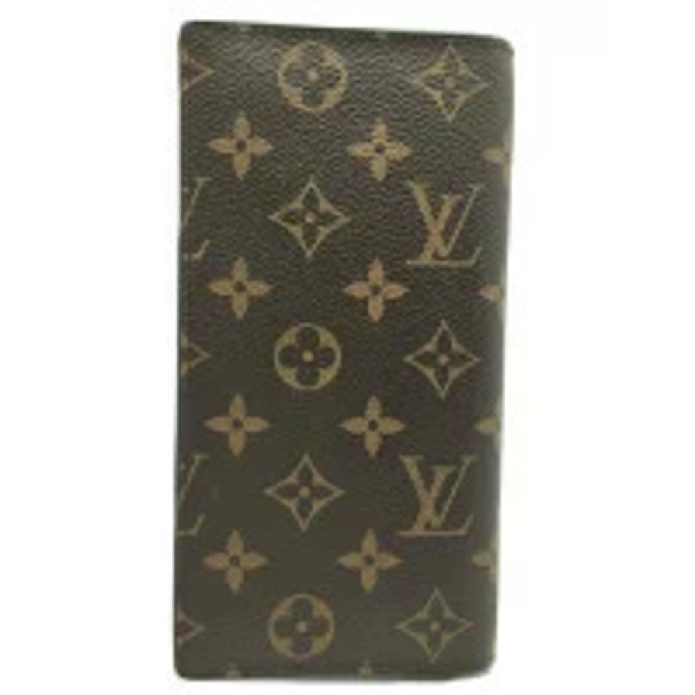 Louis Vuitton Monogram fold RO Wallet Portefeuille Brazza Bi Long Bill Brown